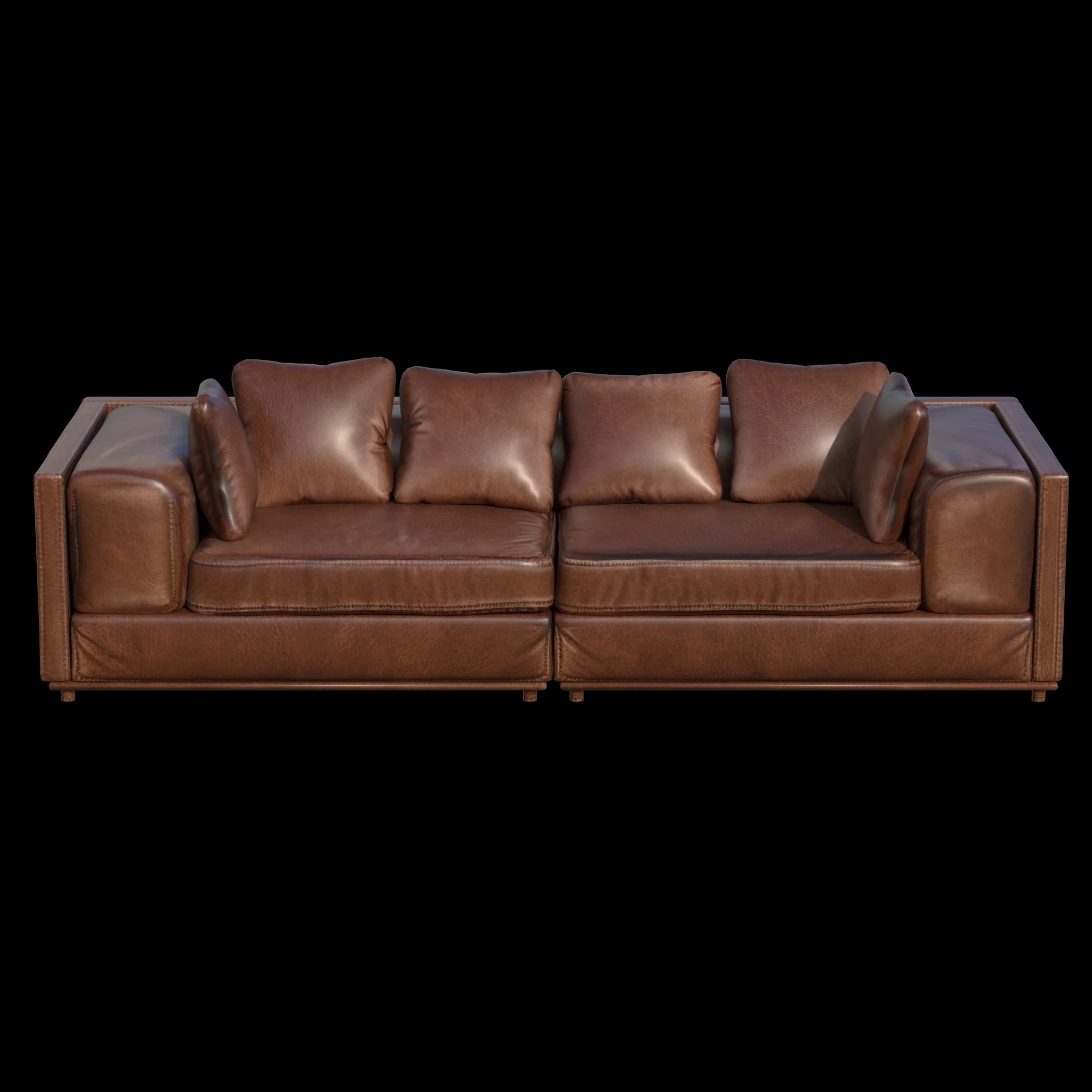 Sofa textured with TextureFast: an even base color lets the renderer add the lighting