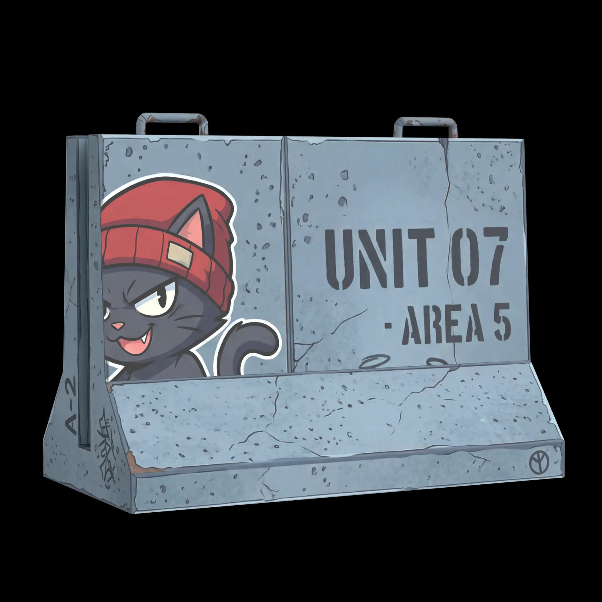 Barrier prop textured with TextureFast as a fast first pass